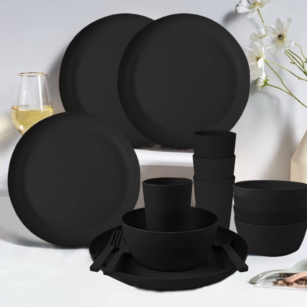 Black Dinnerware Set - Picture 2 of 3